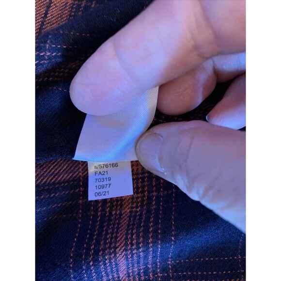 Loft Plaid Drop Waist Shirtdress Dress Flannel Medium Petite MP Academia Preppy - Picture 13 of 14